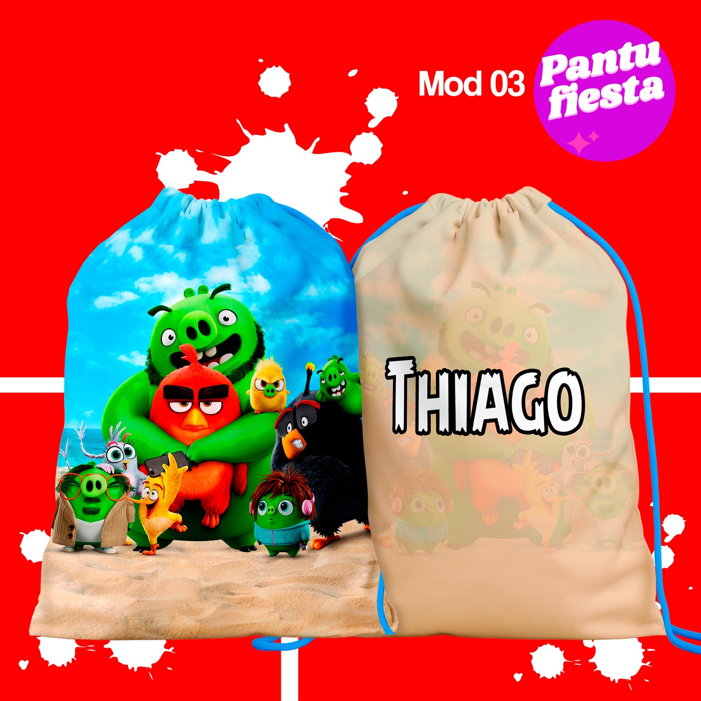 Bolo Dulcero Morralito Angry Birds