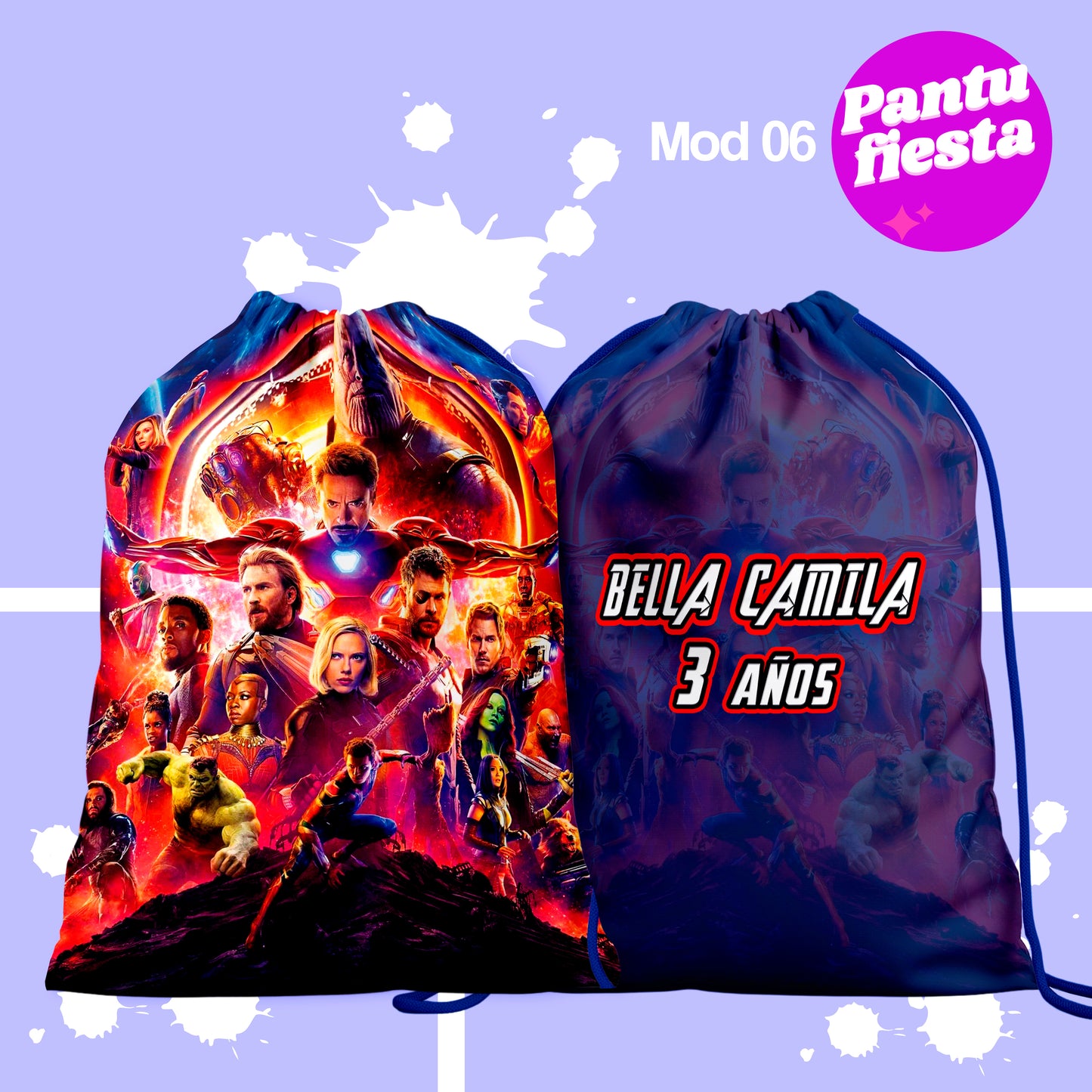 Bolo Dulcero Morralito Avengers