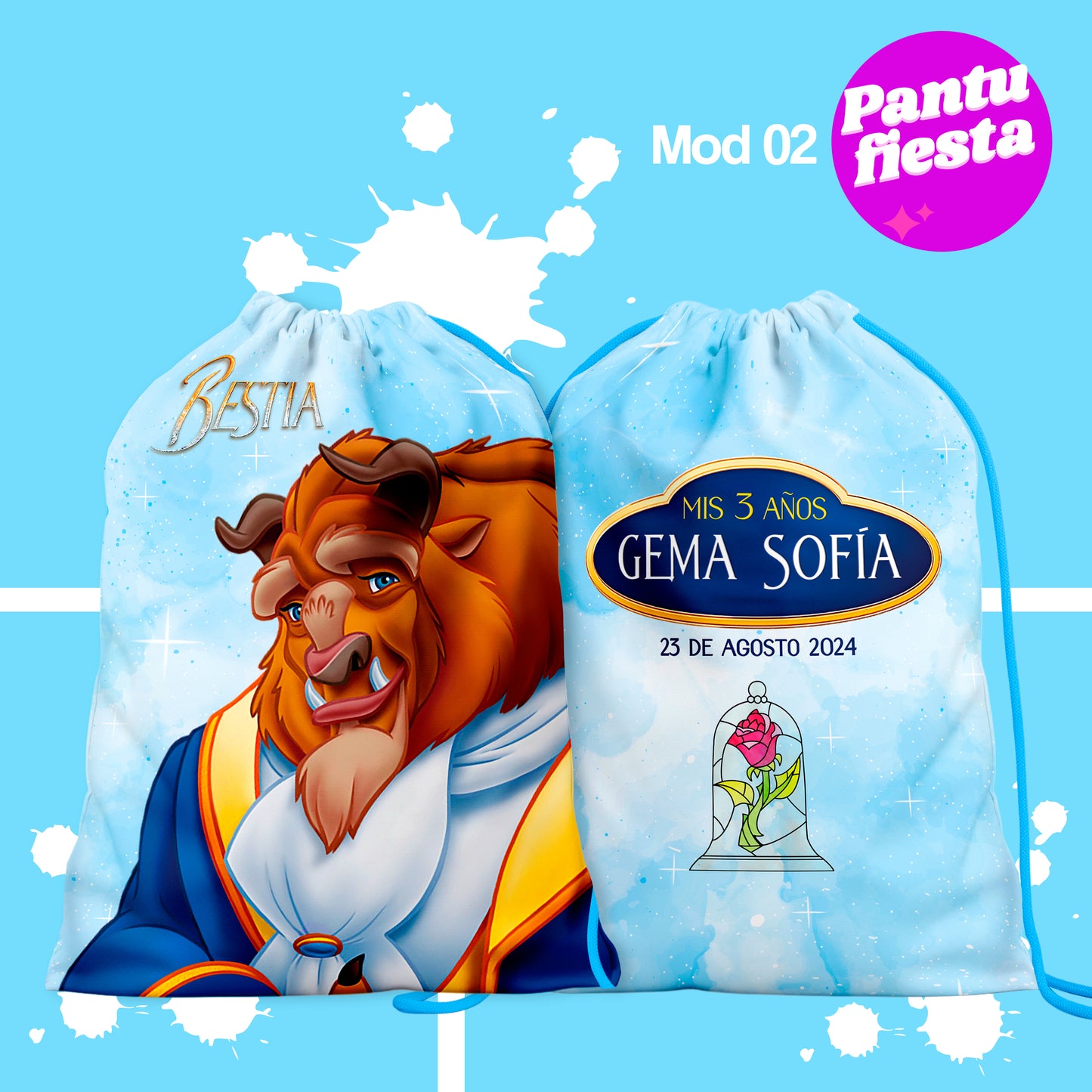 Bolo Dulcero Morralito La Bella y La Bestia