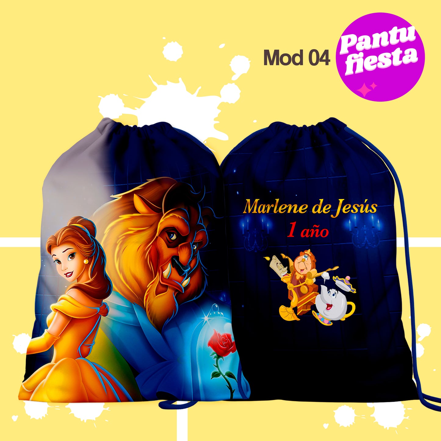 Bolo Dulcero Morralito La Bella y La Bestia