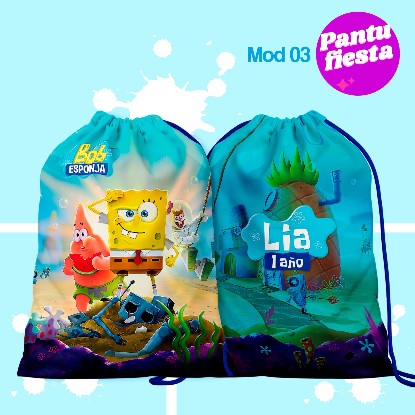 Bolo Dulcero Morralito Bob Esponja