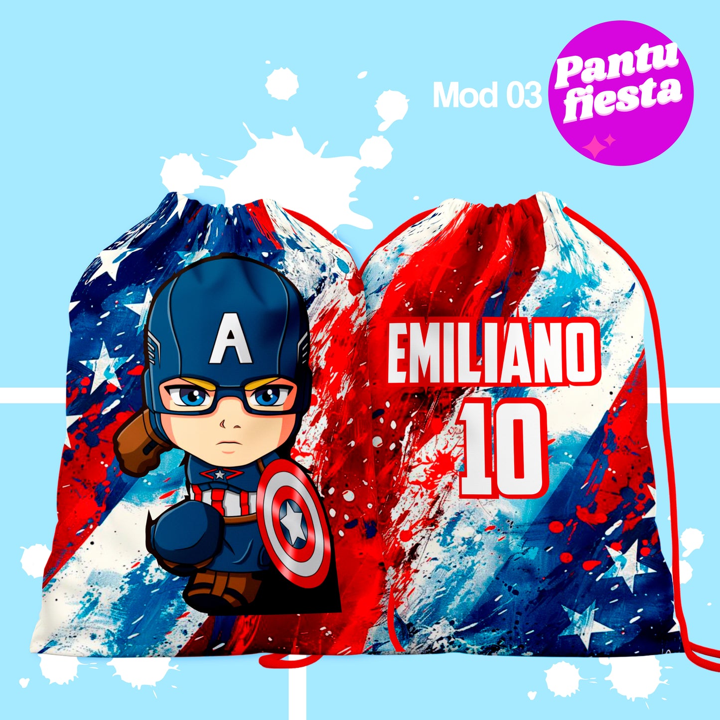 Bolo Dulcero Morralito Capitan America