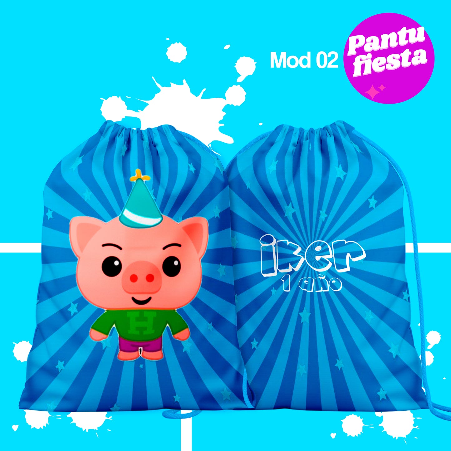 Bolo Dulcero Morralito Cerdito Enojon