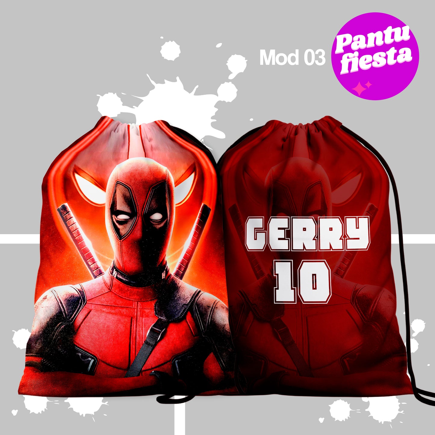 Bolo Dulcero Morralito Deadpool