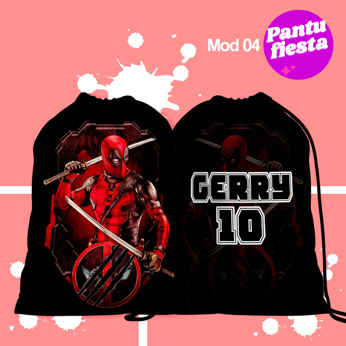 Bolo Dulcero Morralito Deadpool