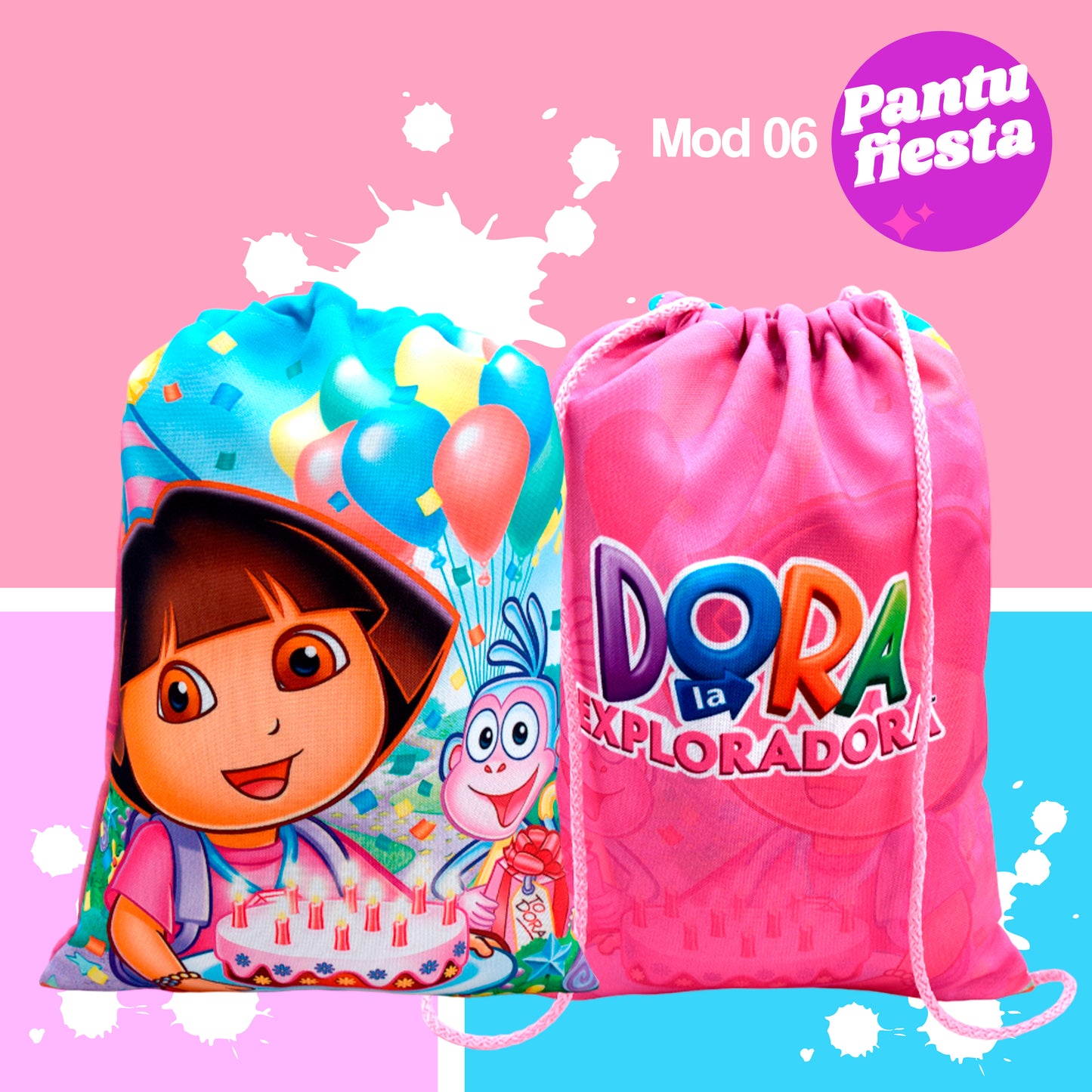 Bolo Dulcero Morralito Dora La Exploradora