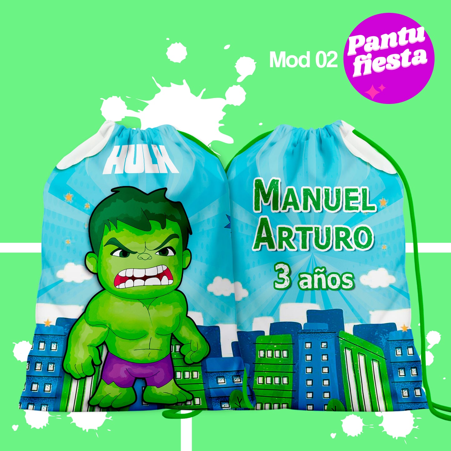 Bolo Dulcero Morralito Hulk