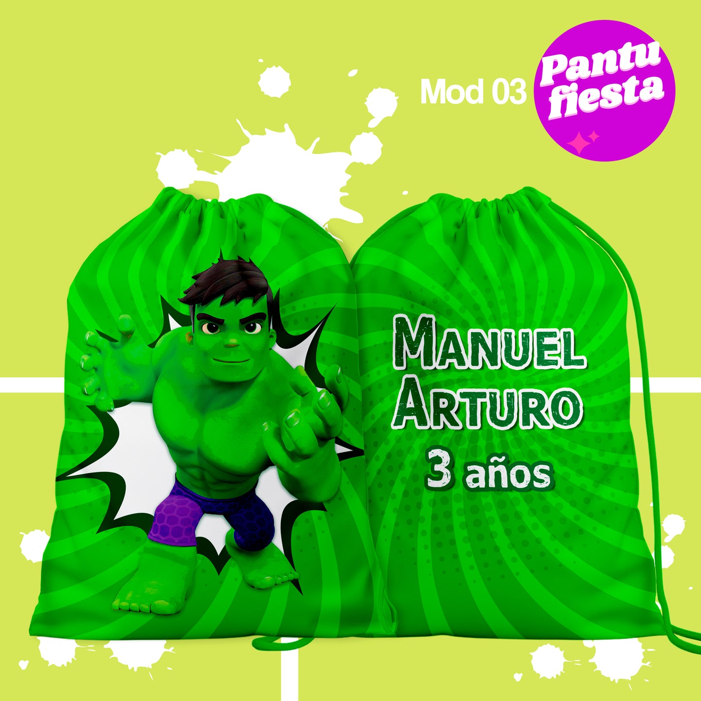 Bolo Dulcero Morralito Hulk