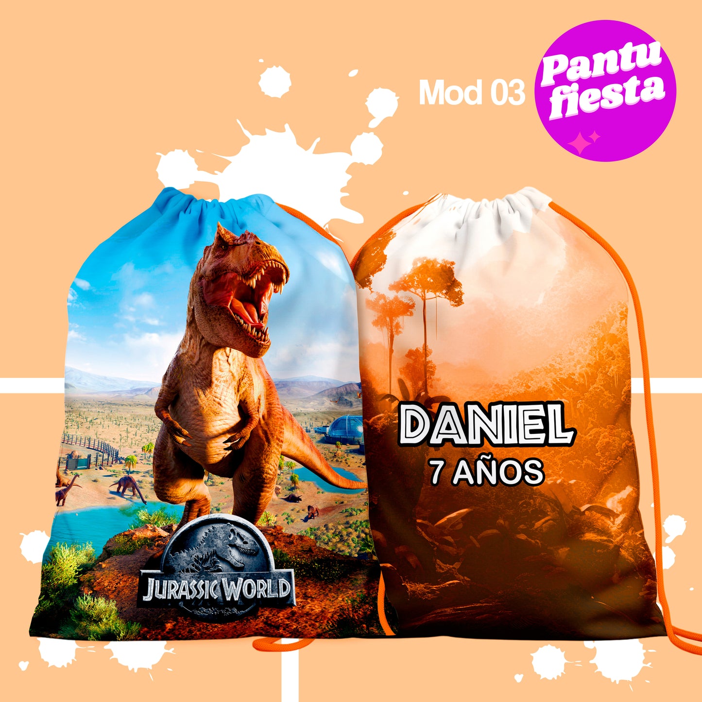 Bolo Dulcero Morralito Jurasic World
