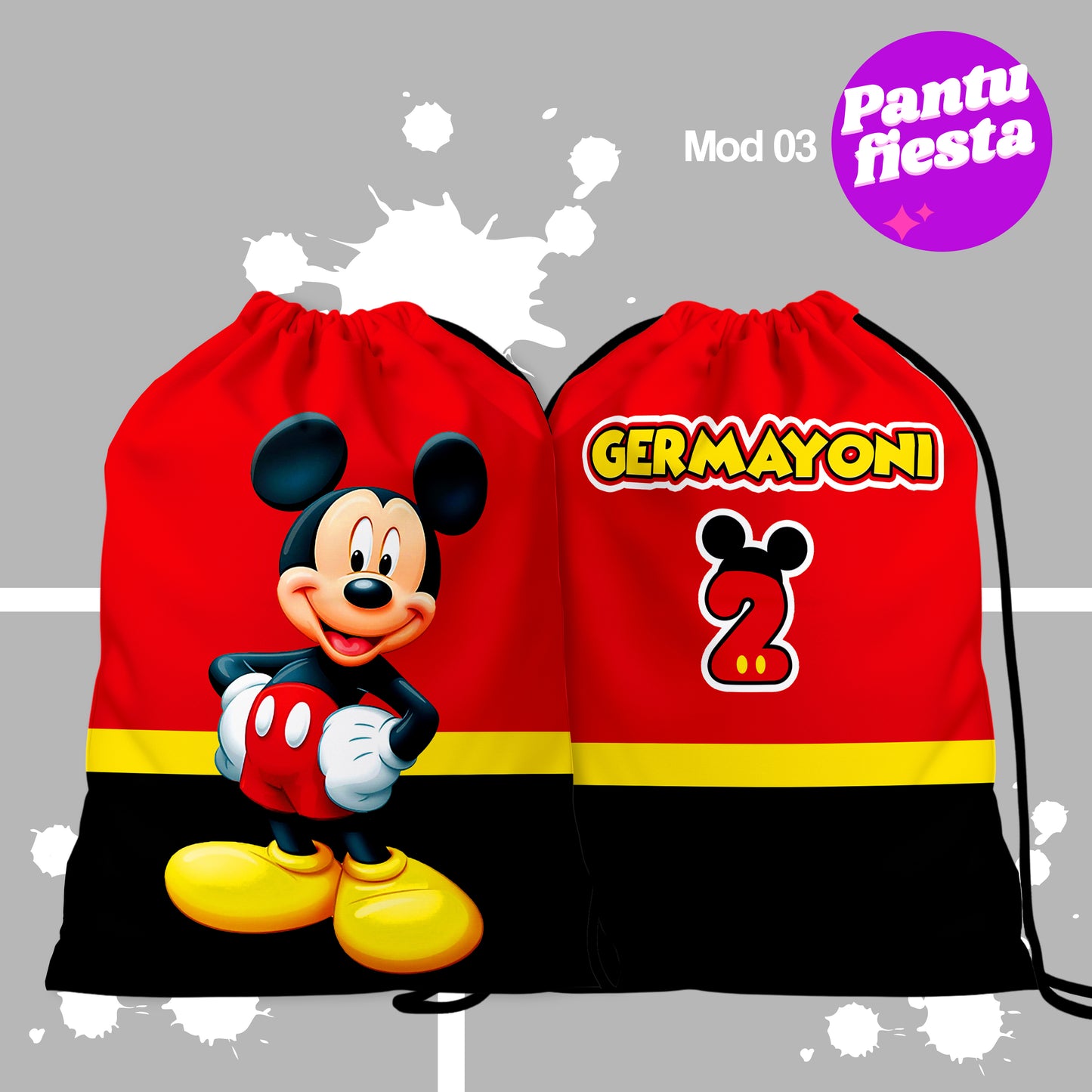 Bolo Dulcero Morralito Mickey Minnie Amigos