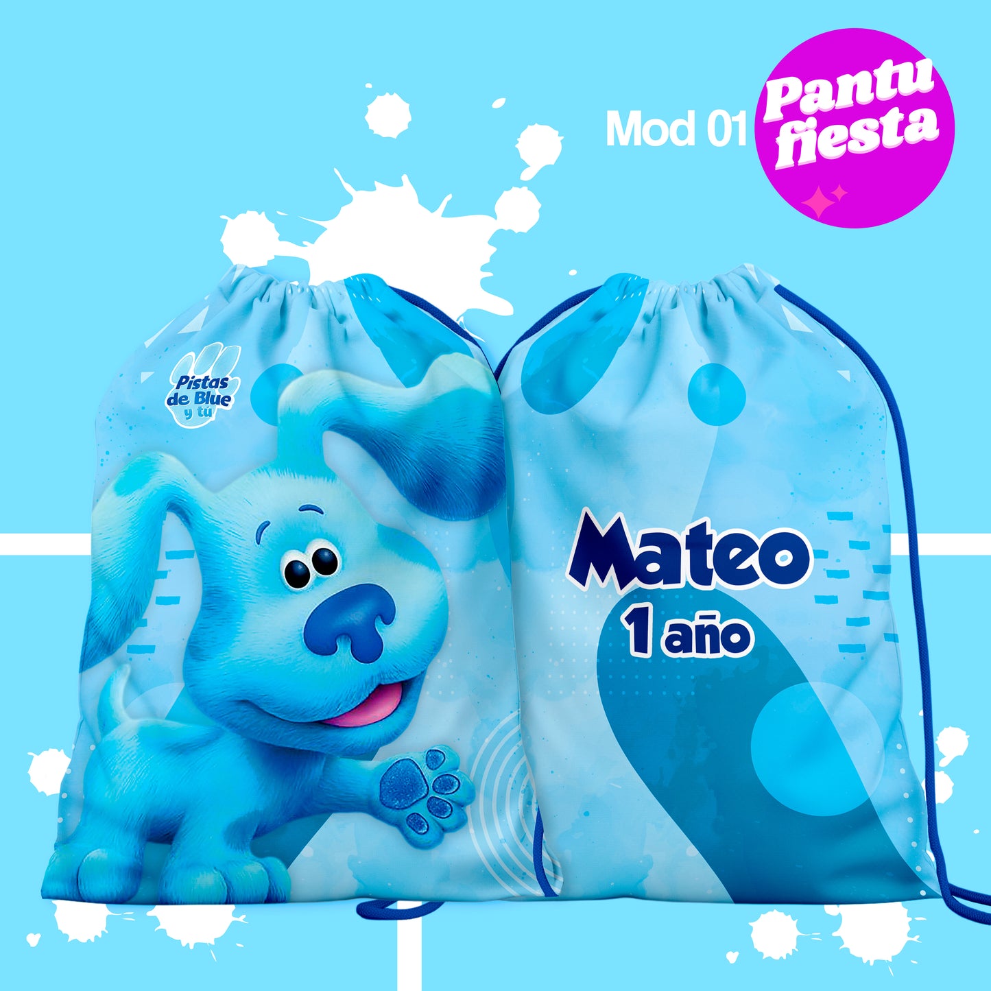 Bolo Dulcero Morralito Pistas de Blue