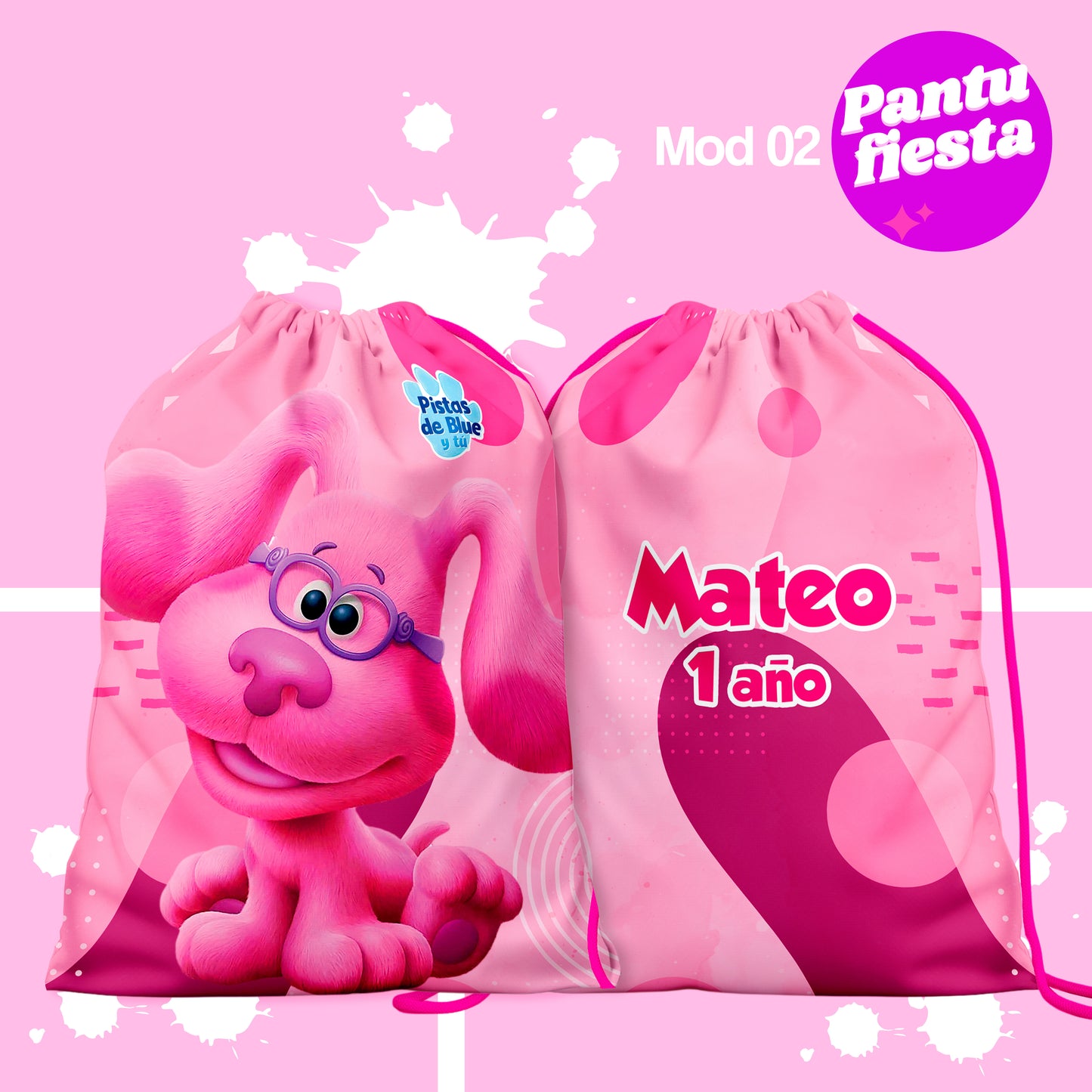 Bolo Dulcero Morralito Pistas de Blue