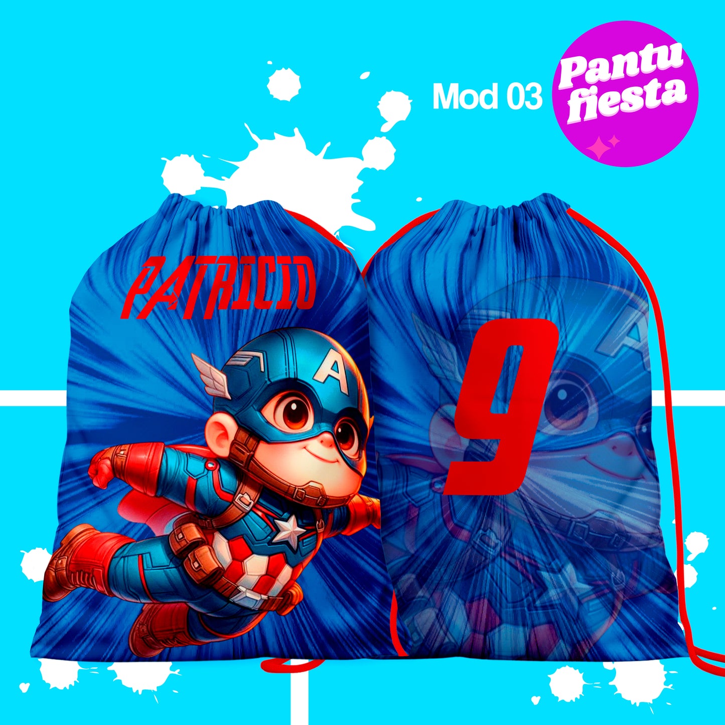 Bolo Dulcero Morralito Super Heroes