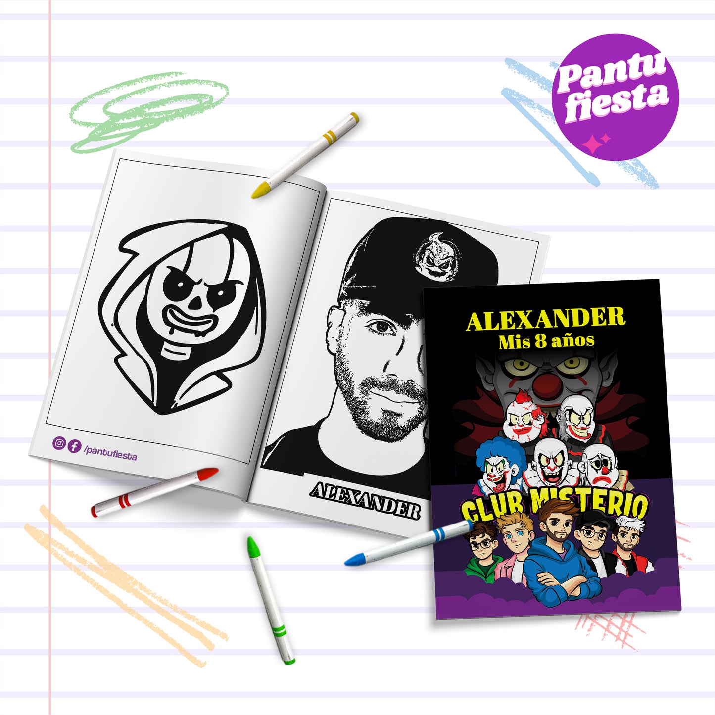 Librito para colorear Club Misterio