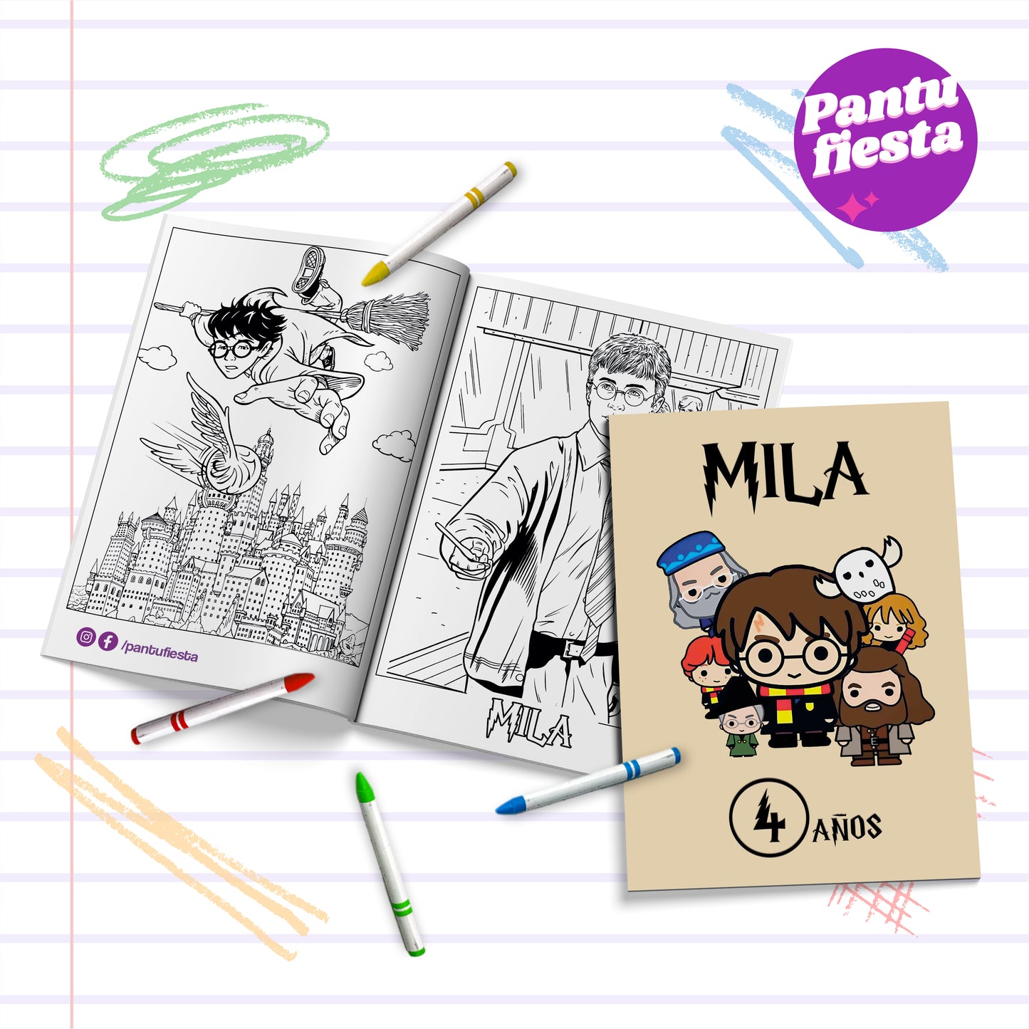 Librito para colorear Harry Potter