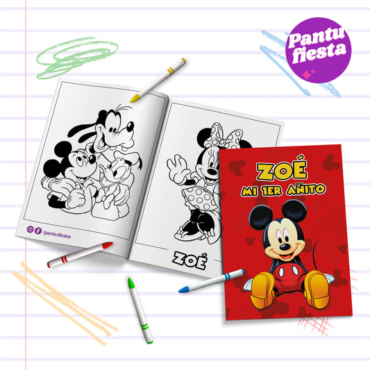 Librito para colorear Mickey Mouse
