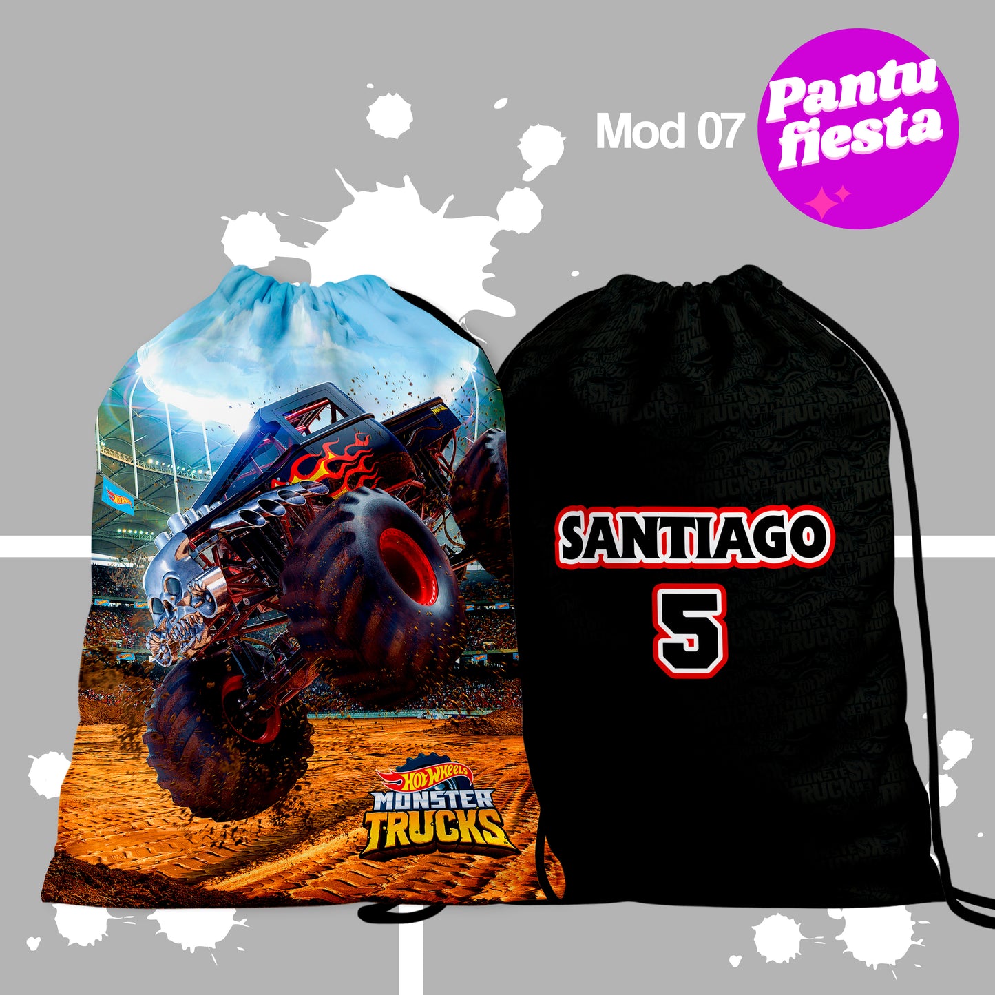 Bolo Dulcero Morralito Monster Trucks