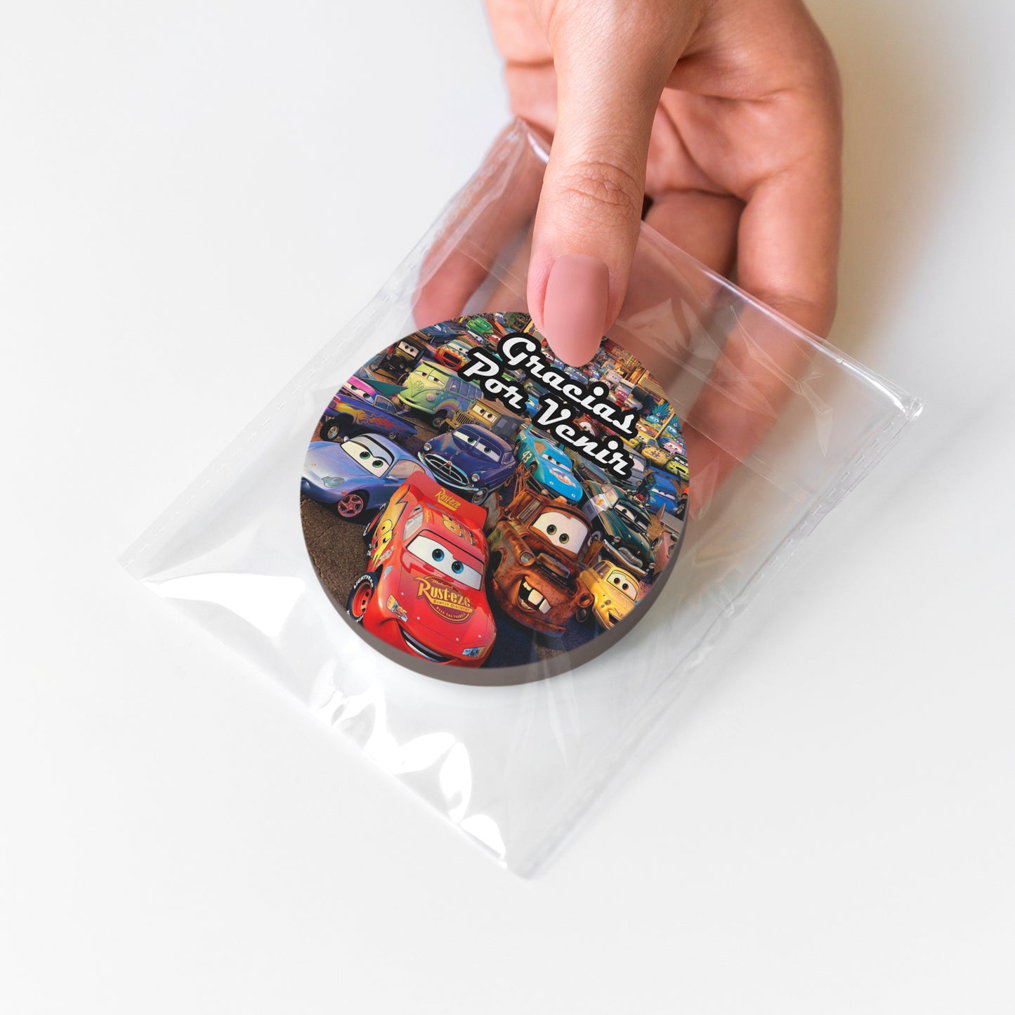 120 Stickers Etiquetas Cars Papel 7cm