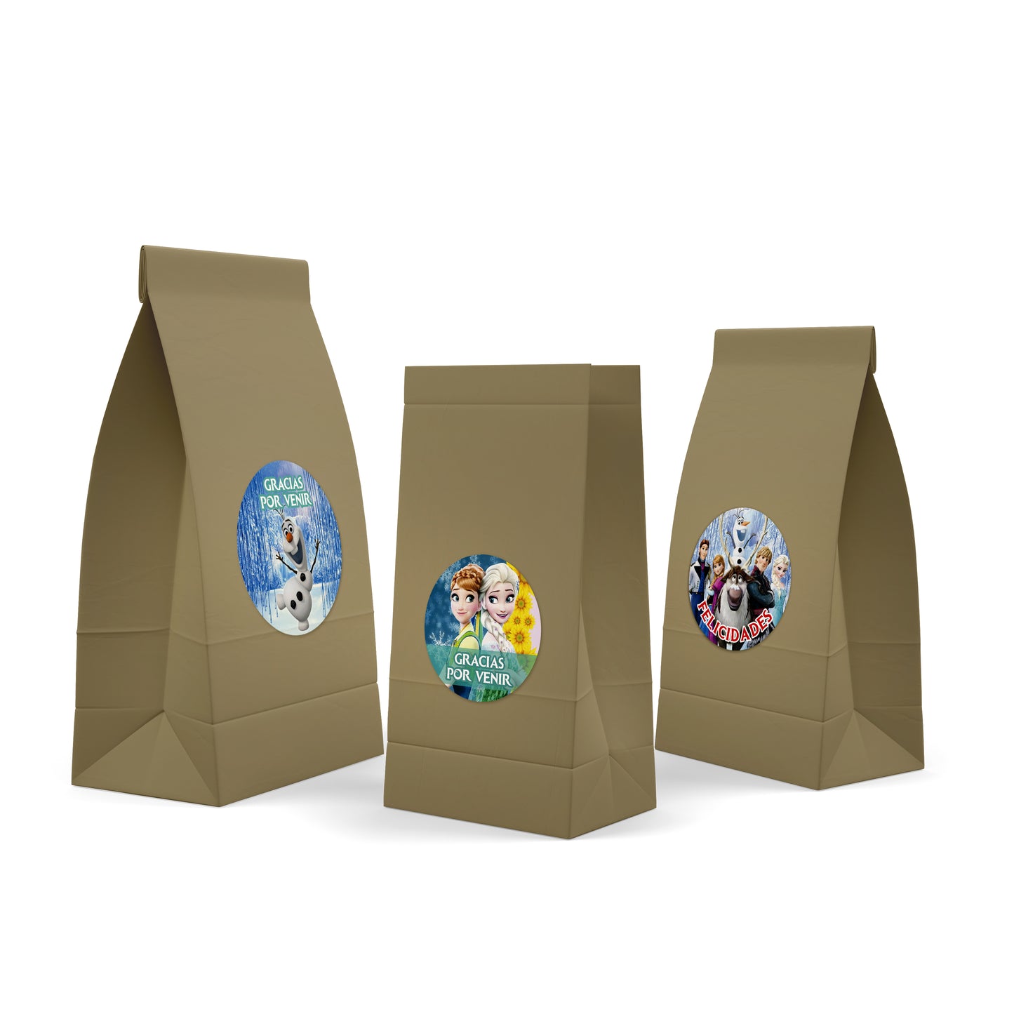 120 Stickers Etiquetas Frozen Papel 7cm
