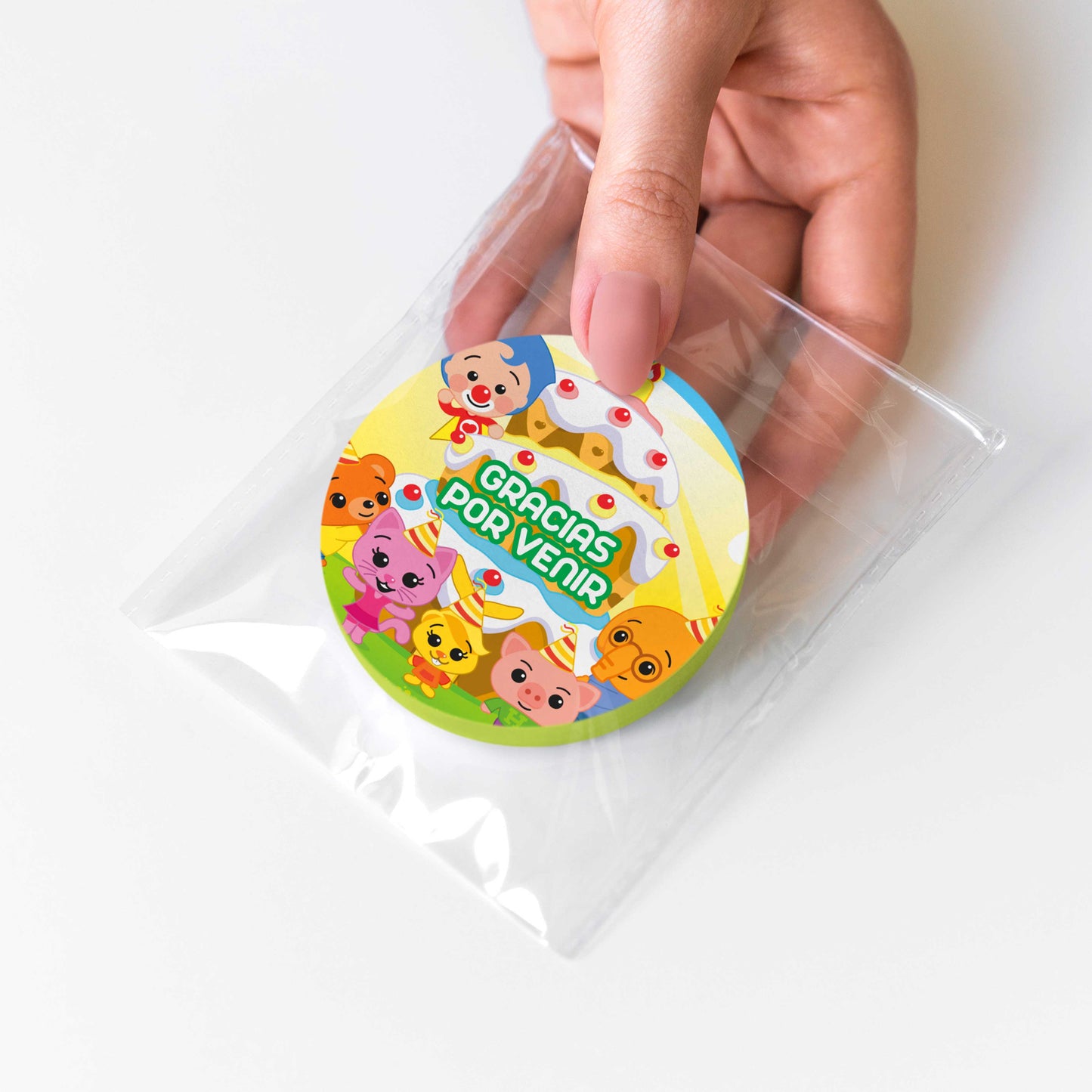 120 Stickers Etiquetas Plim Plim Papel 7cm