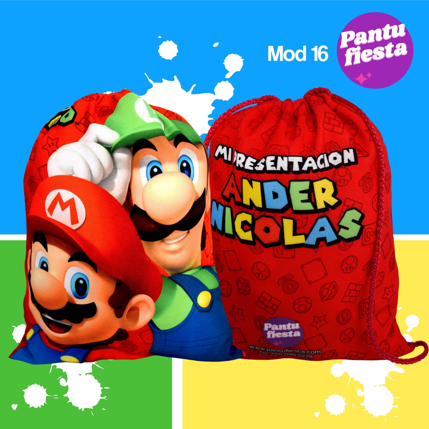 Bolo Dulcero Morralito Mario Bros