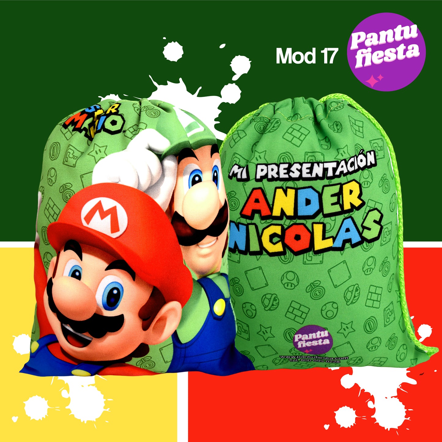 Bolo Dulcero Morralito Mario Bros