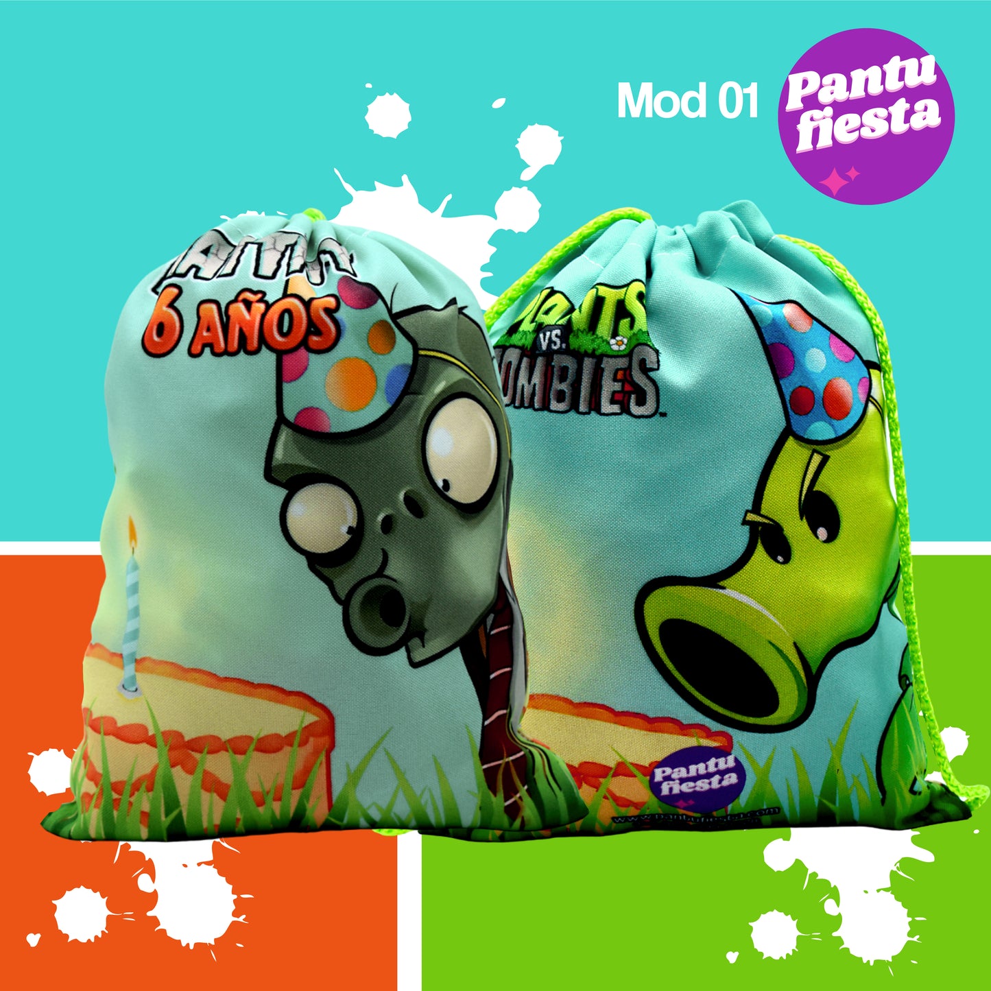 Bolo Dulcero Morralito Plantas Vs Zombies