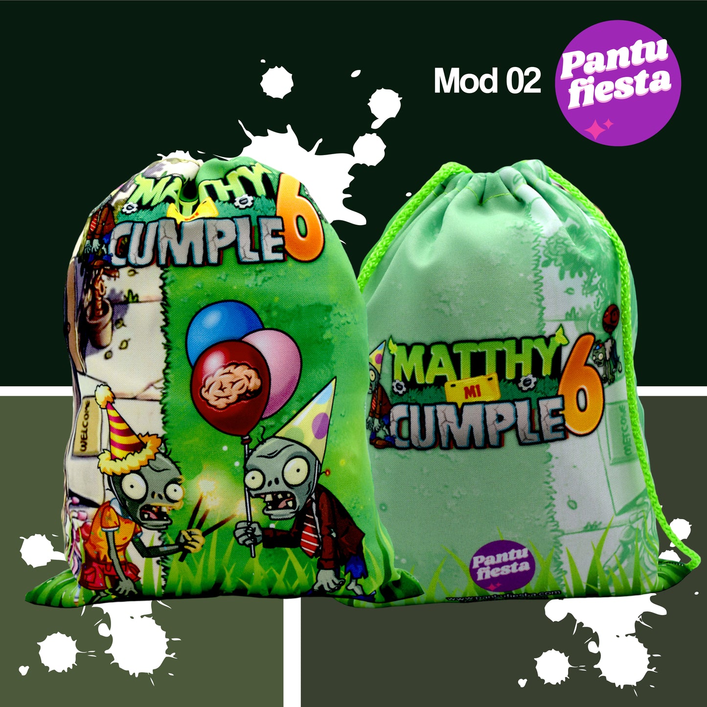 Bolo Dulcero Morralito Plantas Vs Zombies