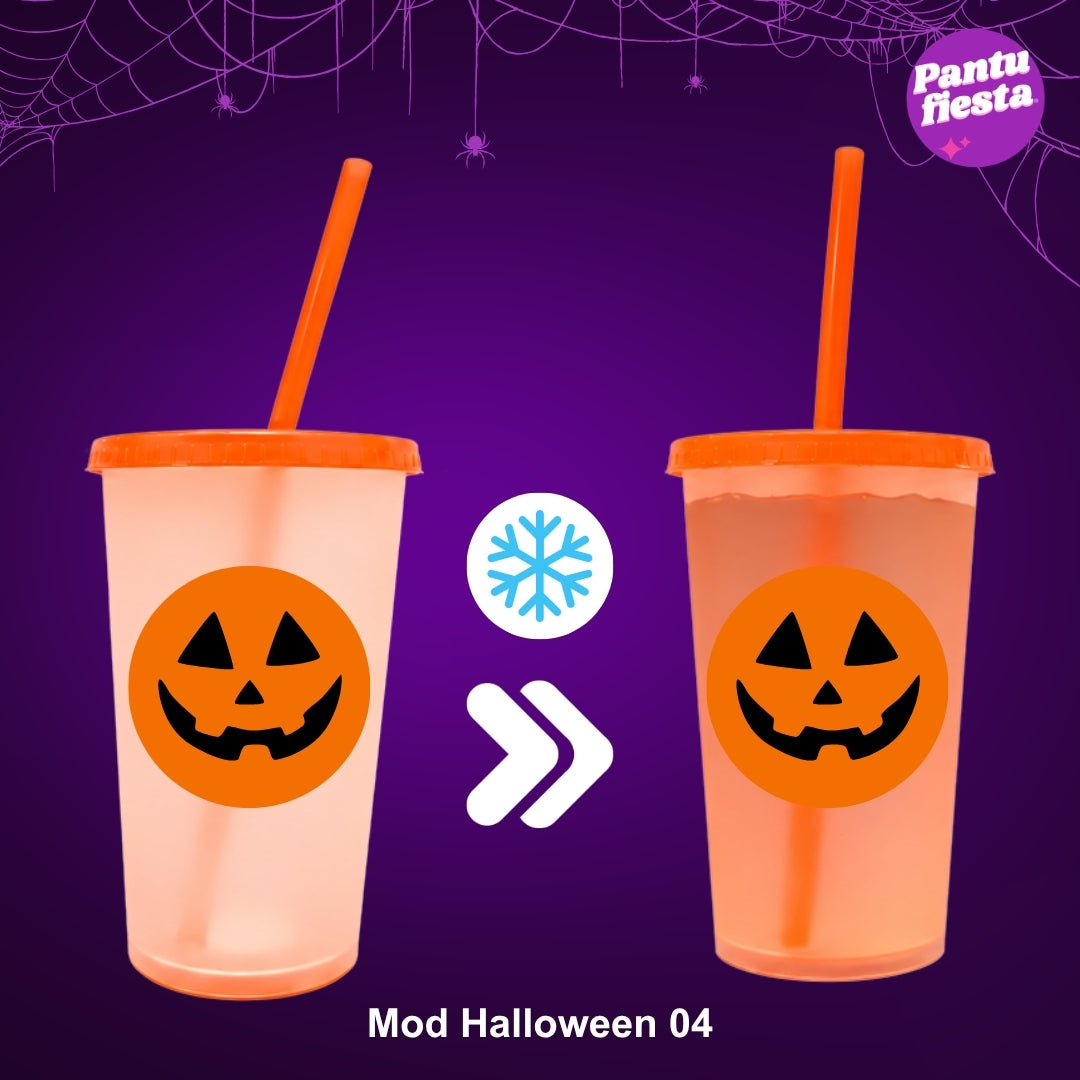 Vaso mágico naranja para Halloween