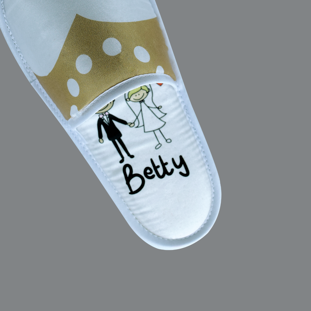 Pantuflas boda novia y novio