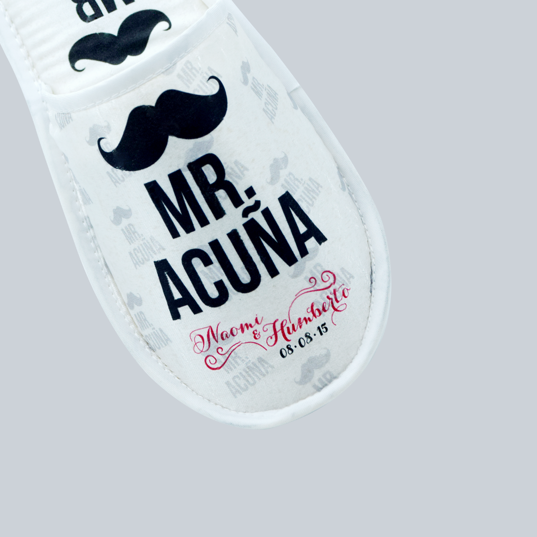 Pantuflas boda MR y MRS
