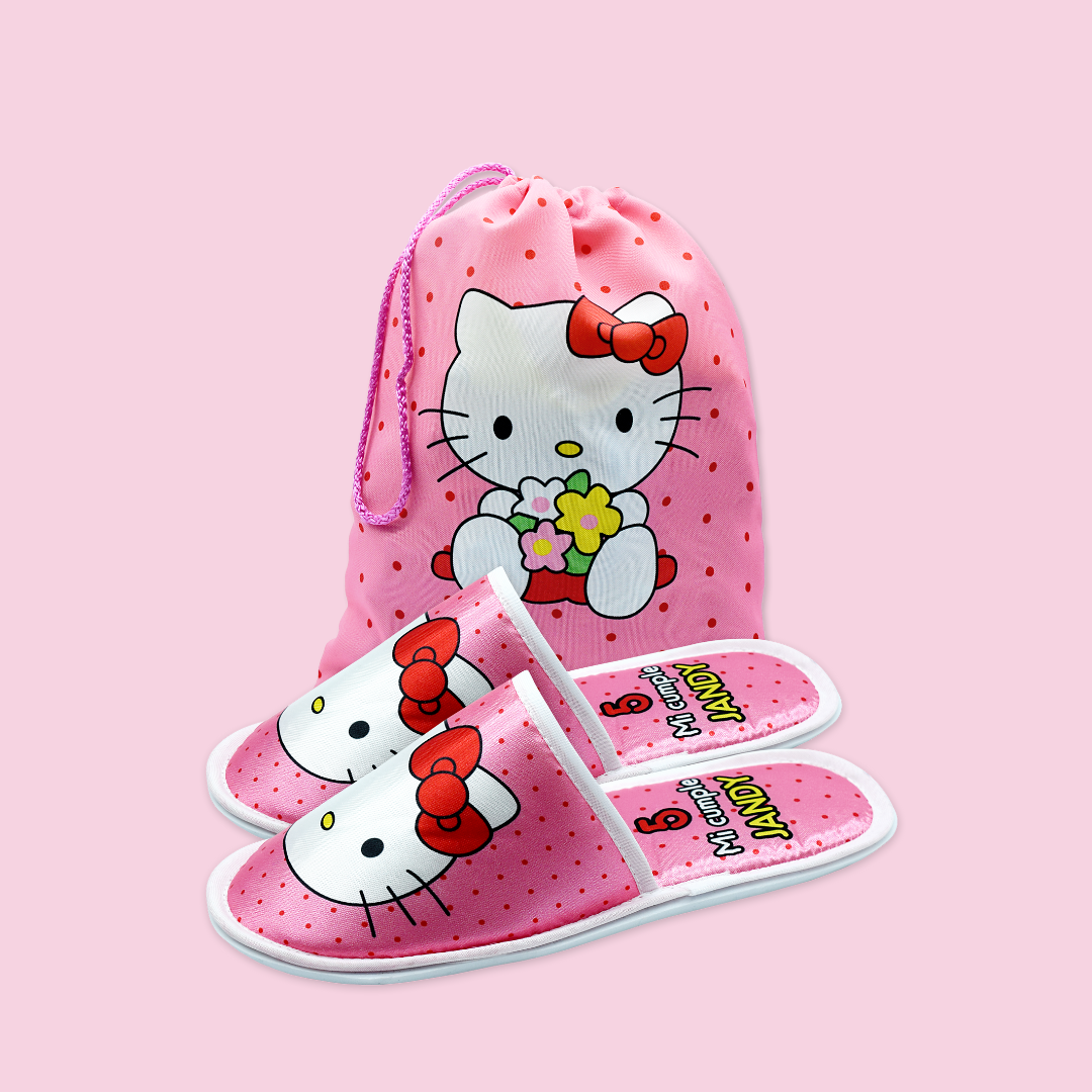 Pantuflas infantil con dulcero Hello Kitty