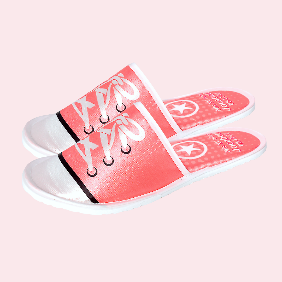 Pantuflas tipo tenis coral