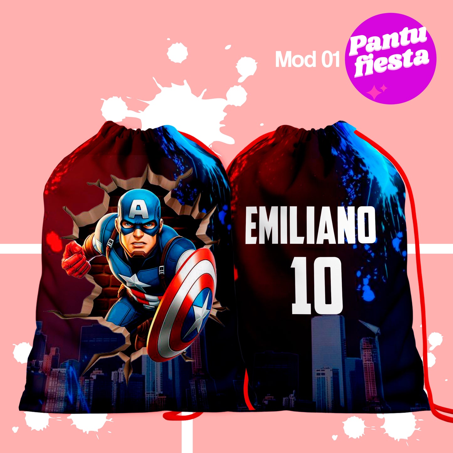Bolo Dulcero Morralito Capitan America