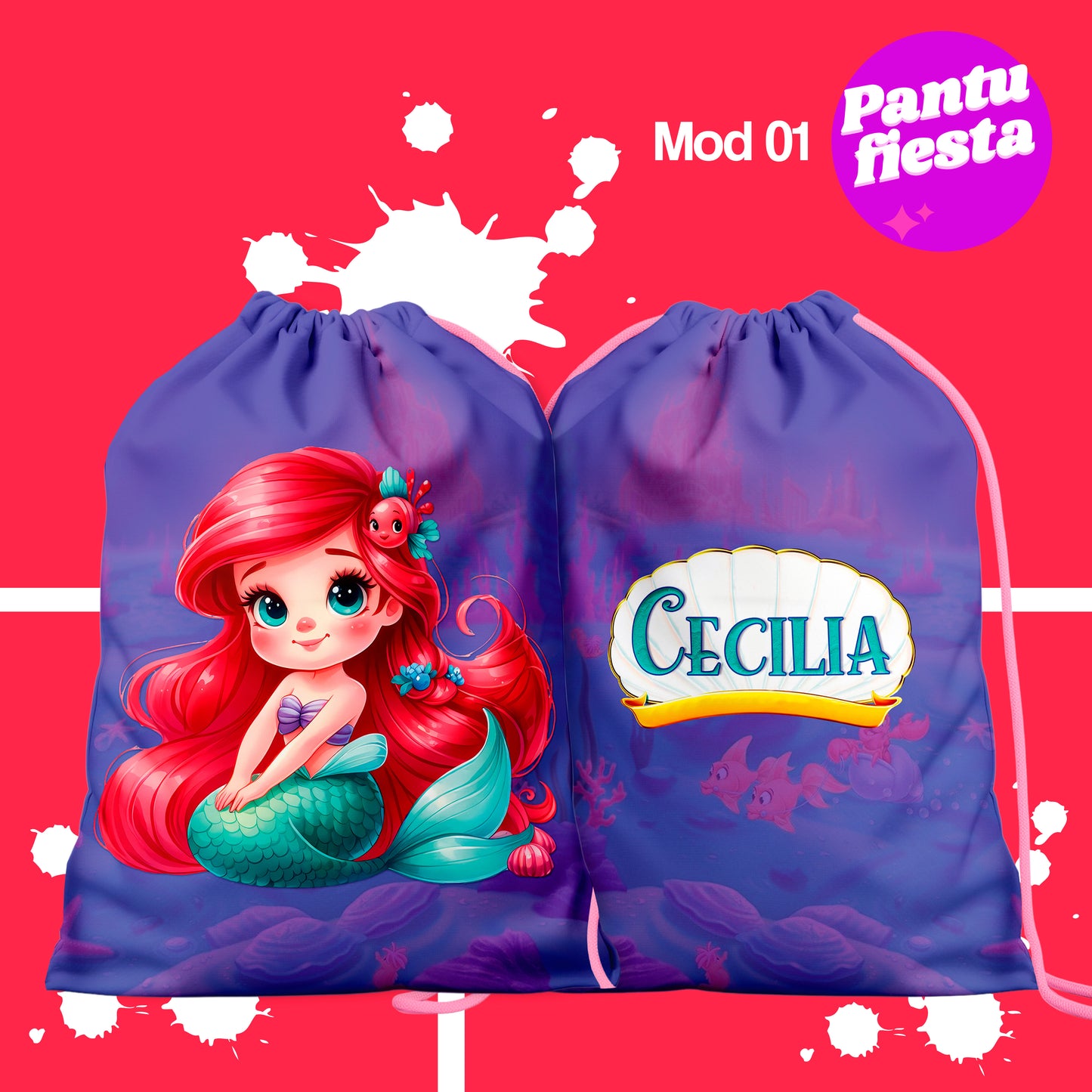 Bolo Dulcero Morralito La Sirenita