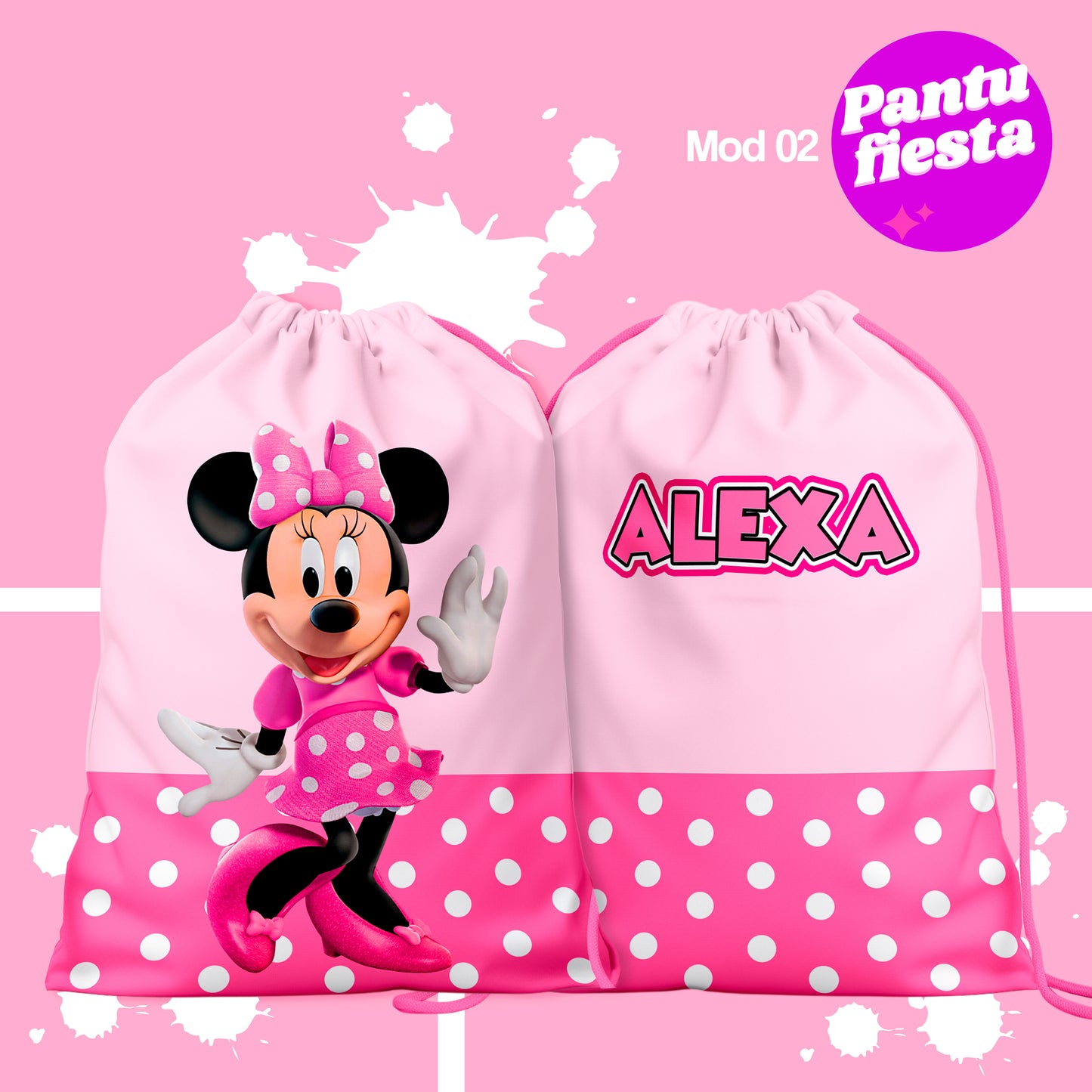 Bolo Dulcero Morralito Mickey Minnie Amigos