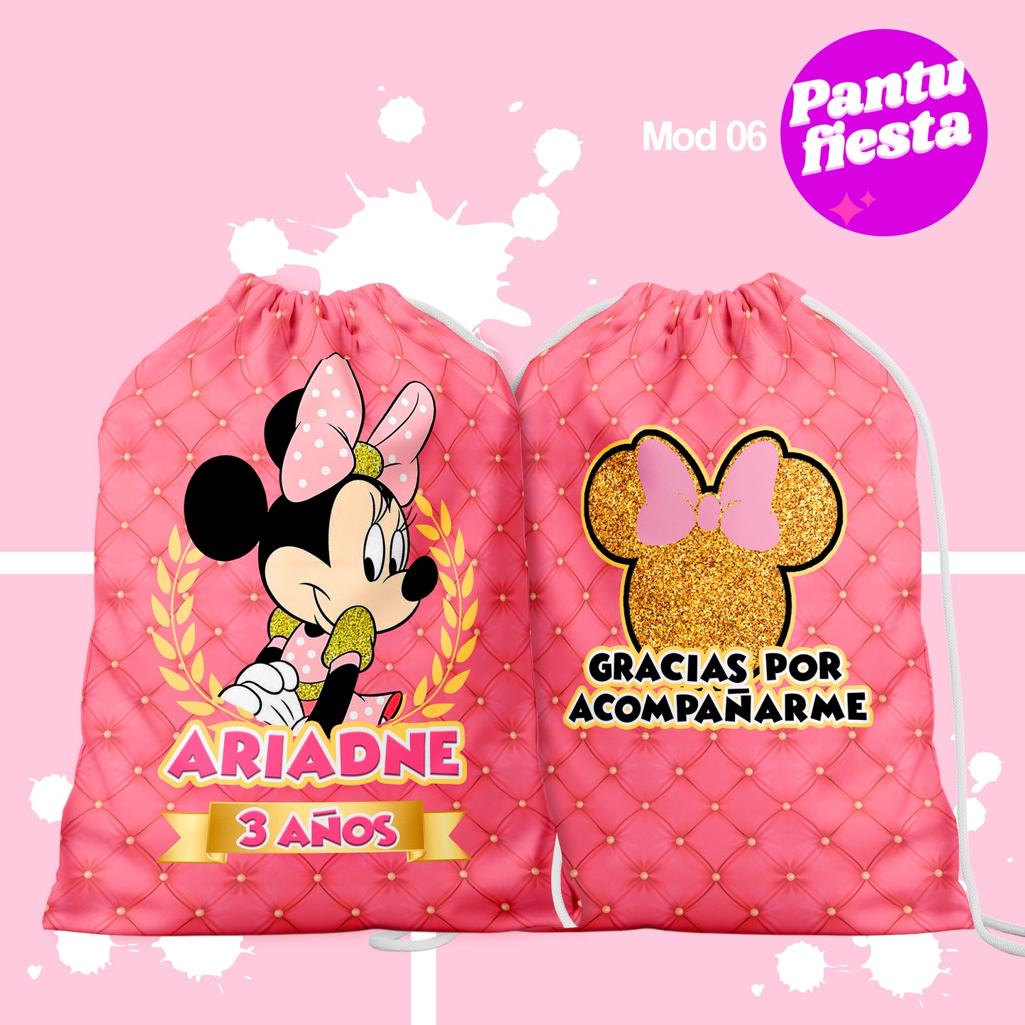Bolo Dulcero Morralito Mickey Minnie Amigos