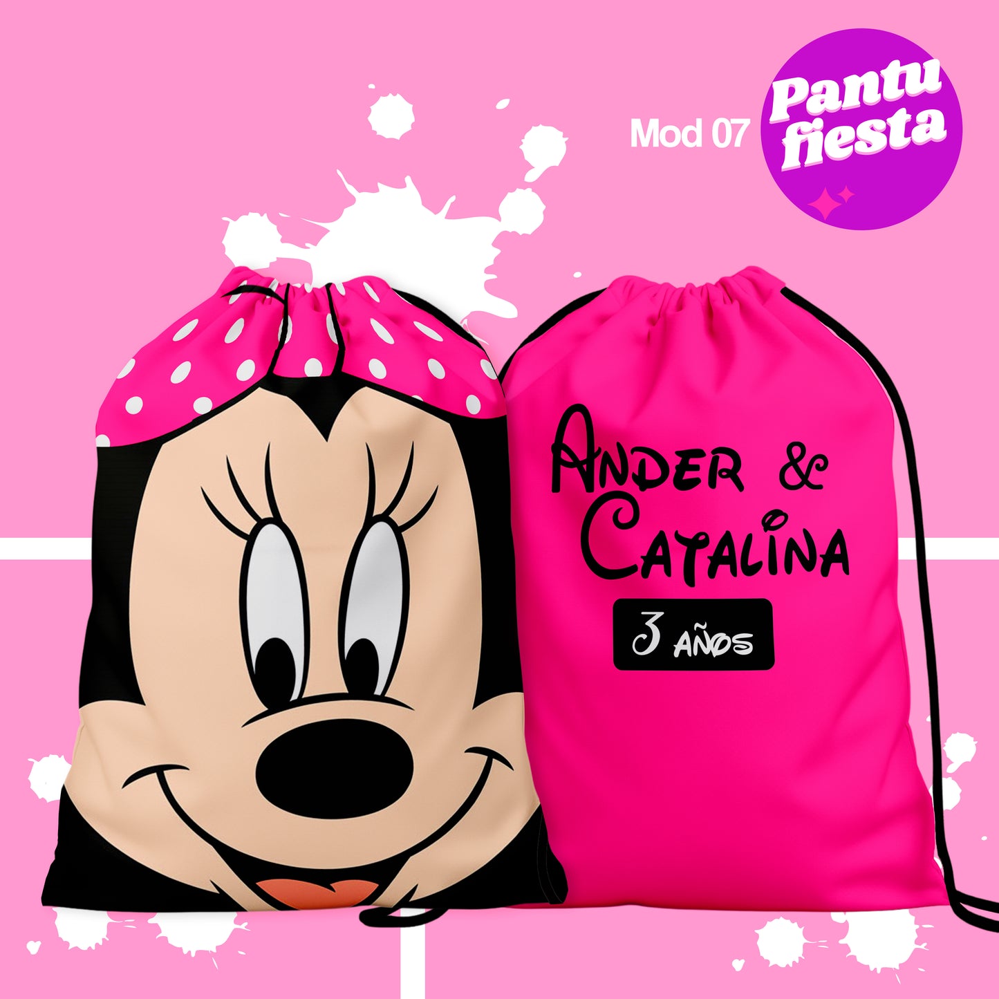 Bolo Dulcero Morralito Mickey Minnie Amigos