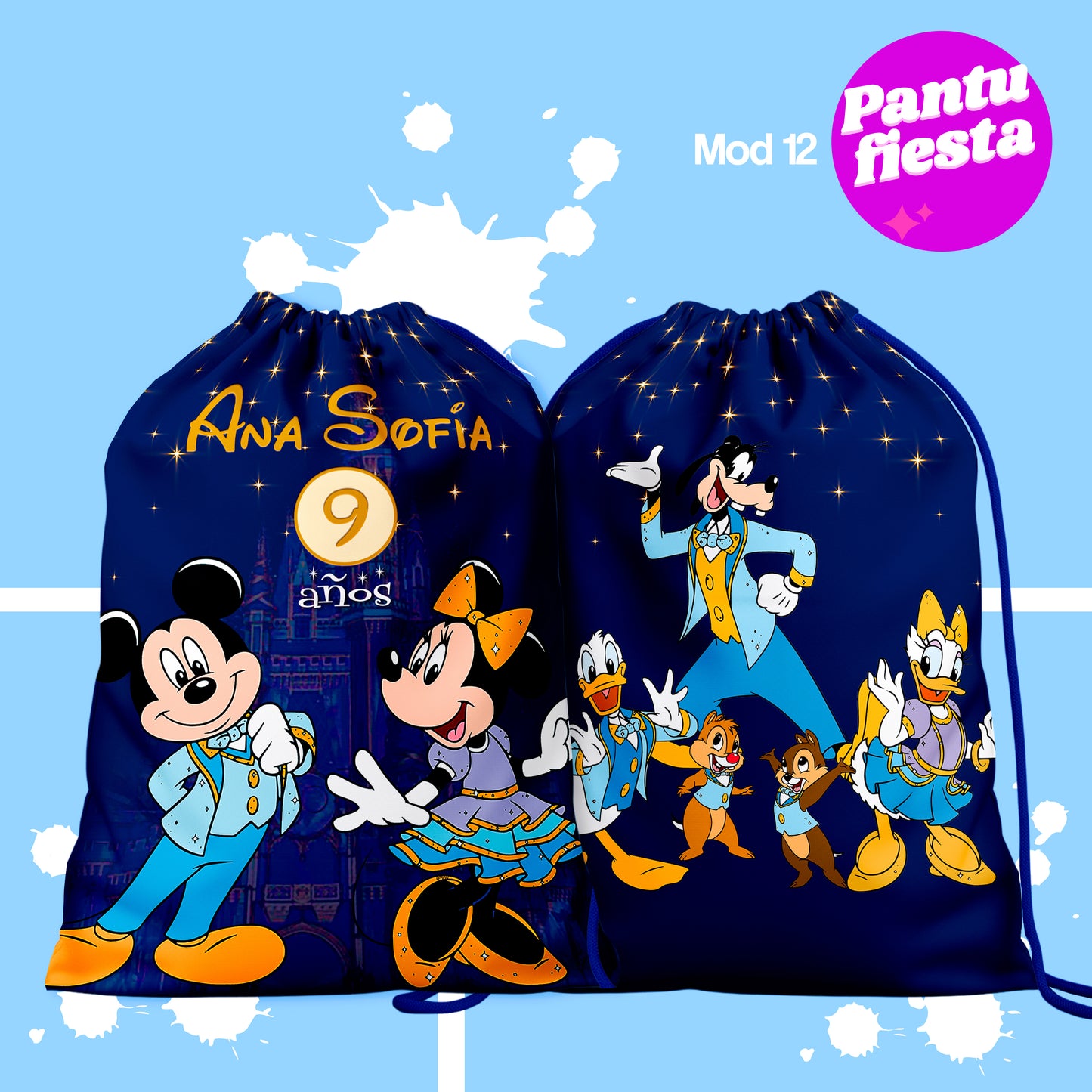 Bolo Dulcero Morralito Mickey Minnie Amigos