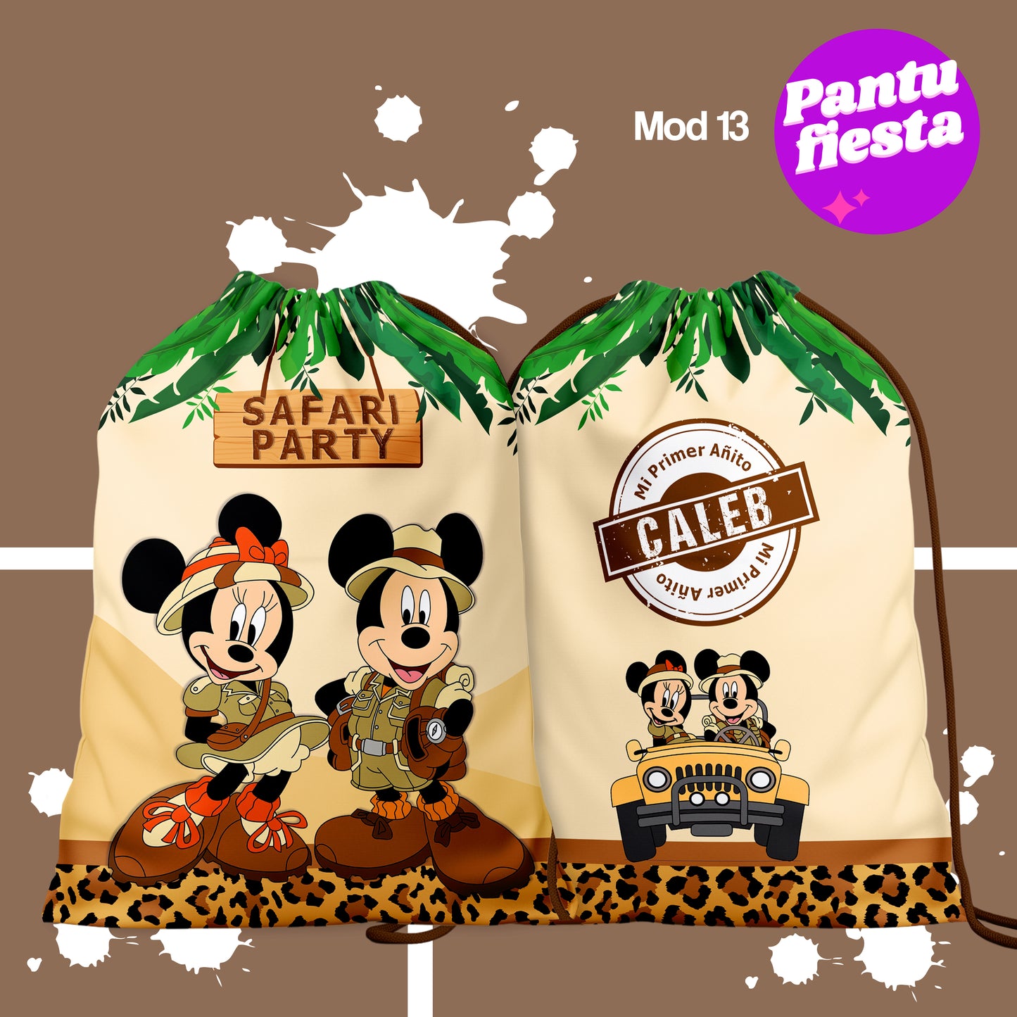 Bolo Dulcero Morralito Mickey Minnie Amigos