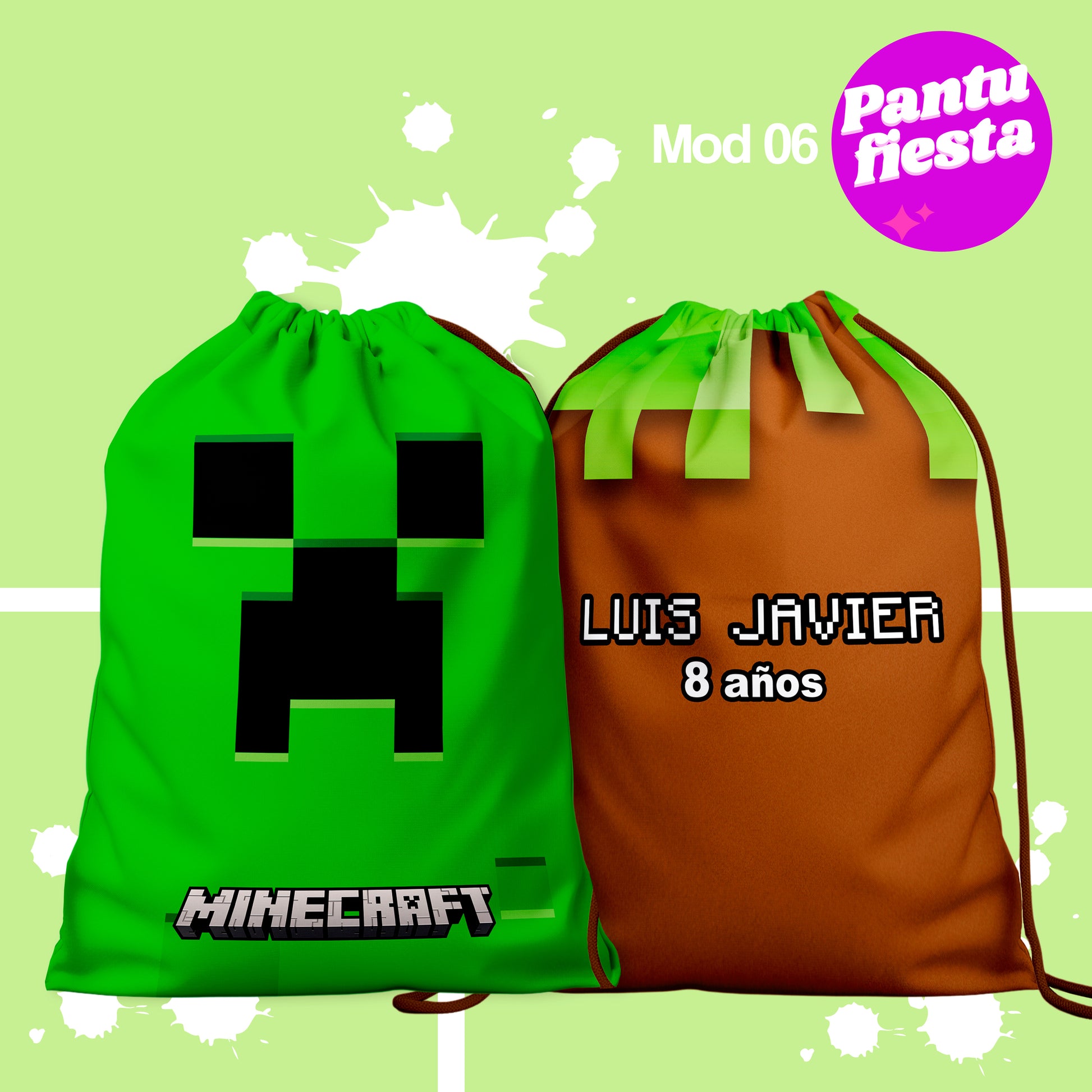 Bolo Dulcero Morralito Minecraft – Pantufiesta