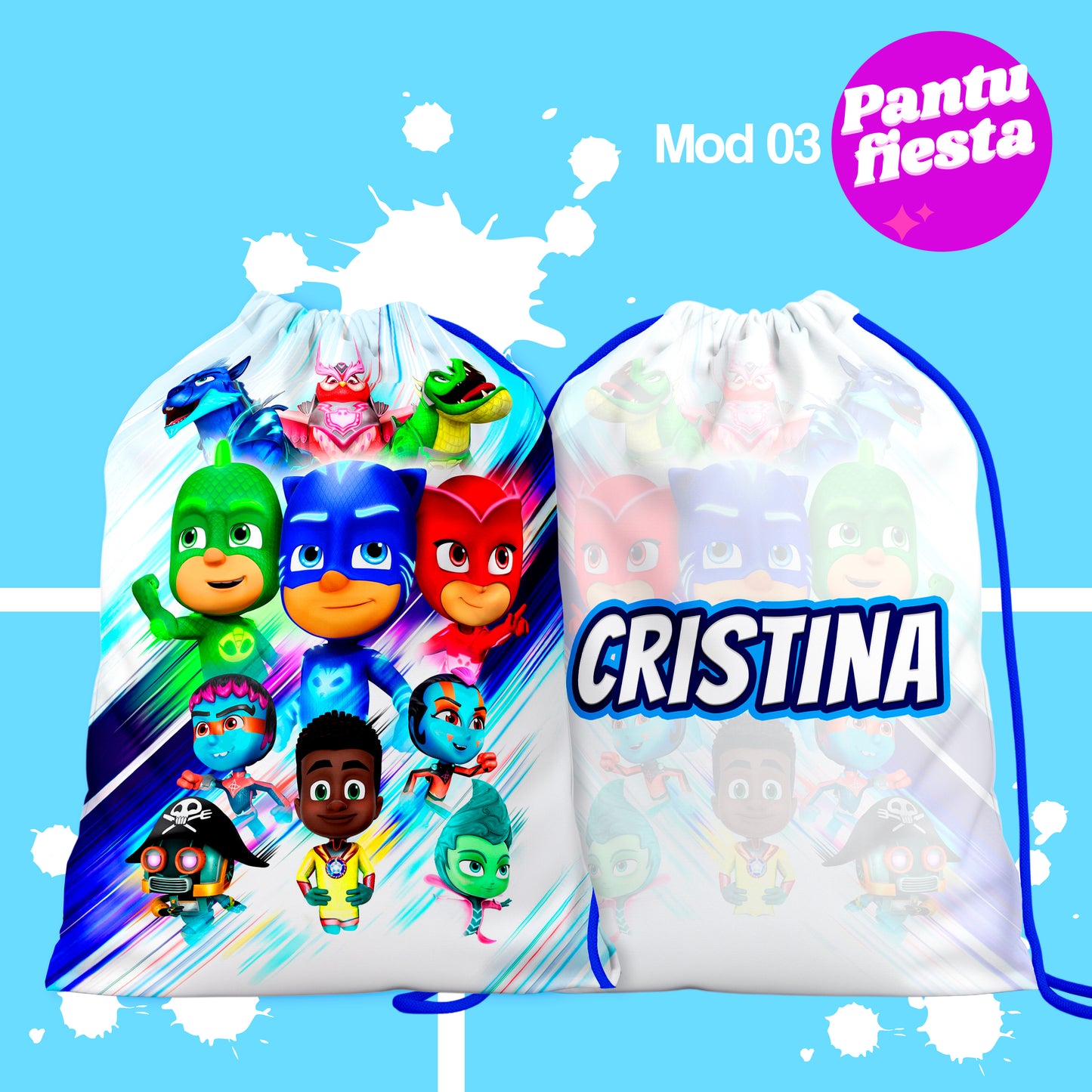 Bolo Dulcero Morralito PJ Mask