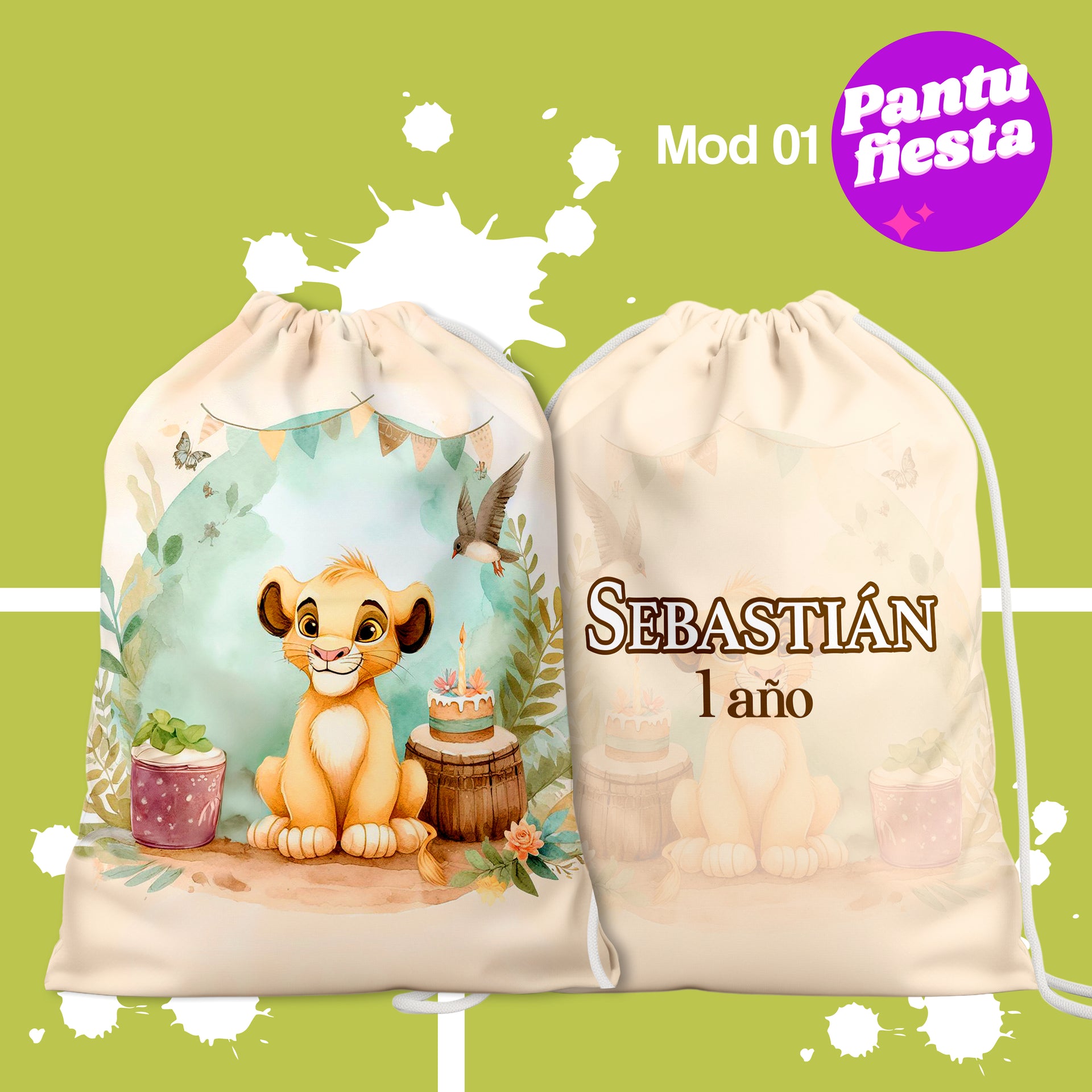 Bolo Dulcero Morralito Rey León – Pantufiesta