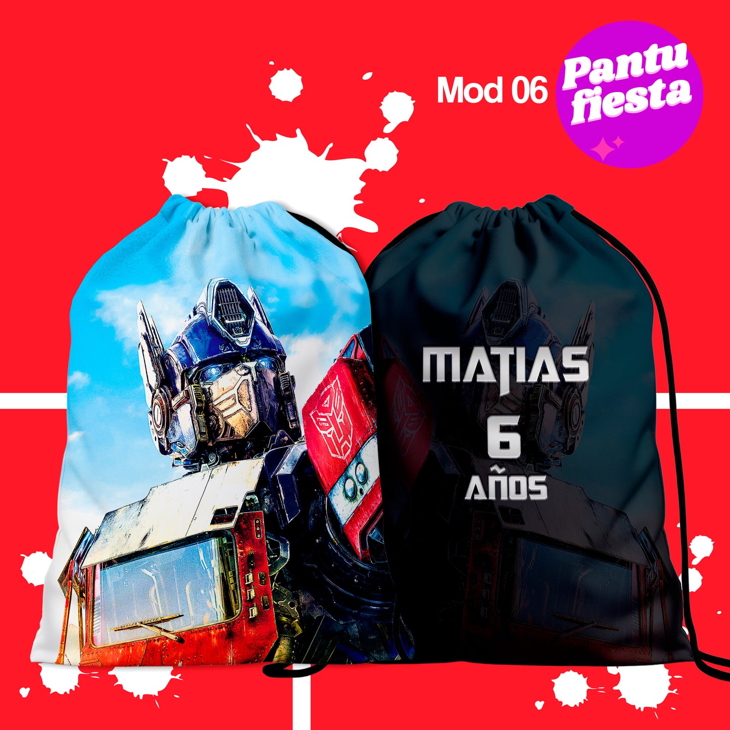 Bolo Dulcero Morralito Transformers