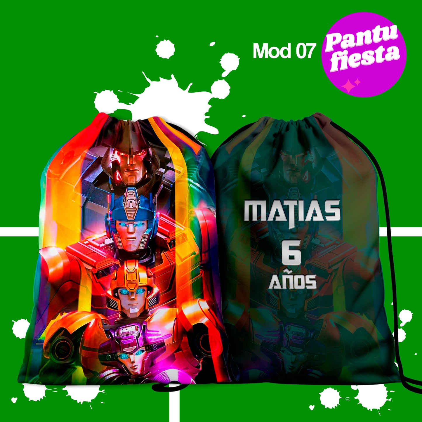 Bolo Dulcero Morralito Transformers