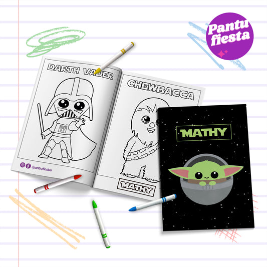 Librito para colorear Baby Yoda