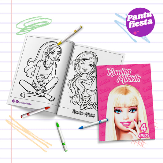 Librito para colorear Barbie