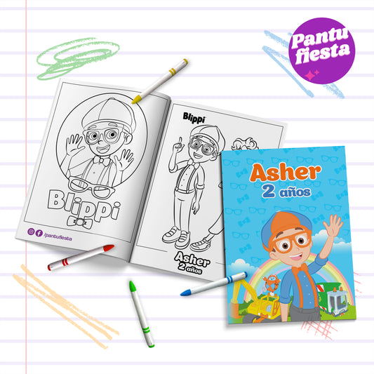 Librito para colorear Blippi