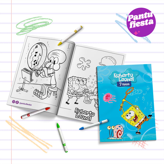 Librito para colorear Bob Esponja