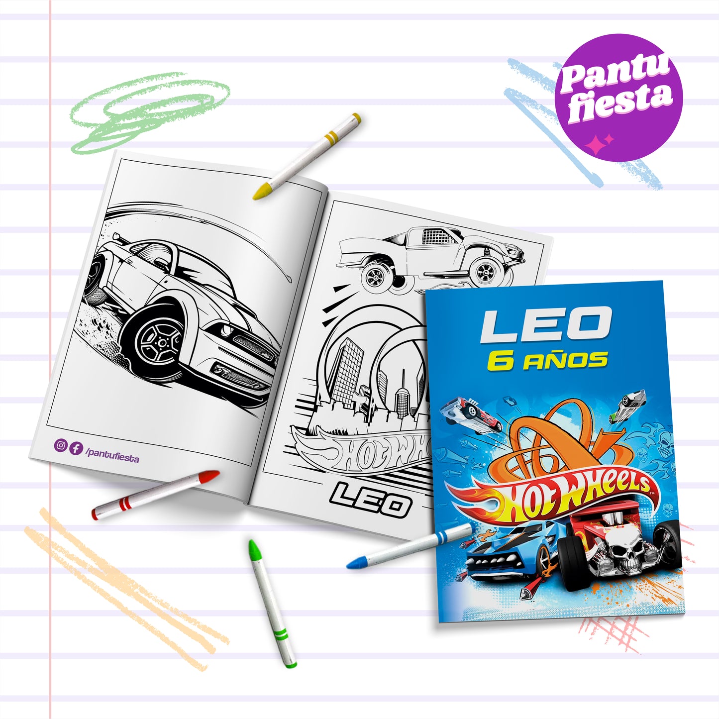 Librito para colorear Hot Wheels